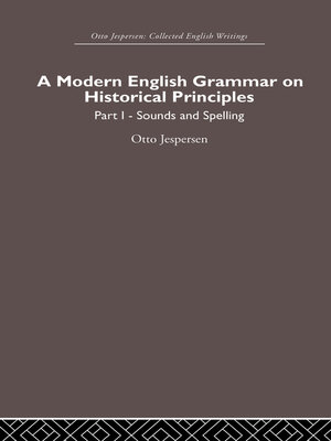 cover image of A Modern English Grammar on Historical Principles